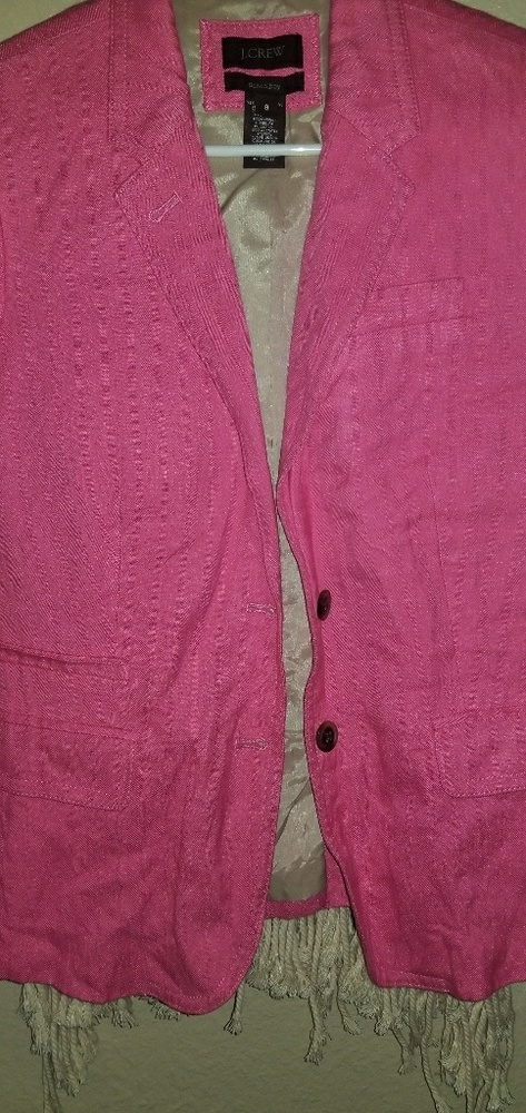 J crew pink Schoolboy blazer 8